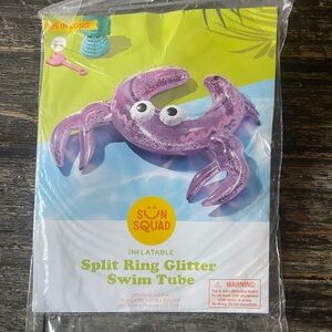 Sun Squad Purple Inflatable Crab Swim Tube
